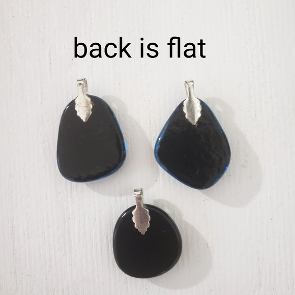 3 Dichroic Glass Pendants - Picture 11 of 11